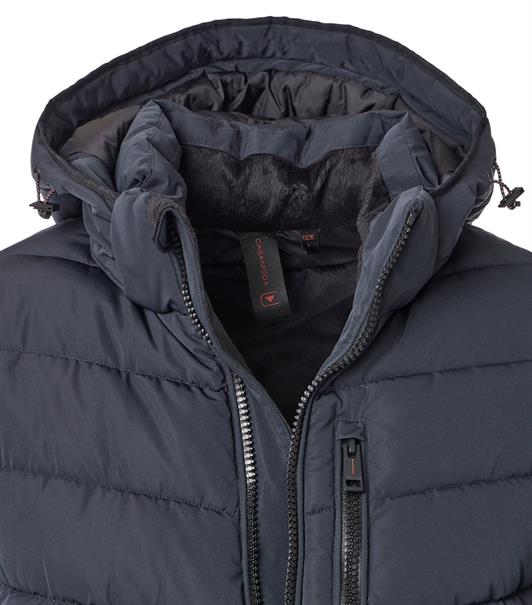 Steppjacke mit Kapuze blau
