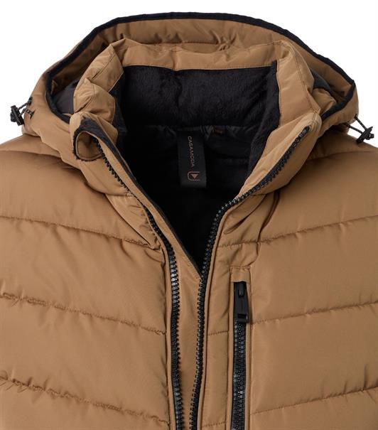 Steppjacke mit Kapuze braun