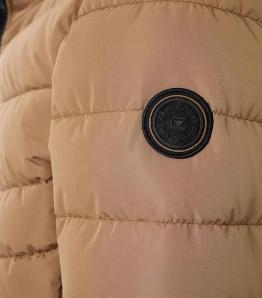 Steppjacke mit Kapuze braun