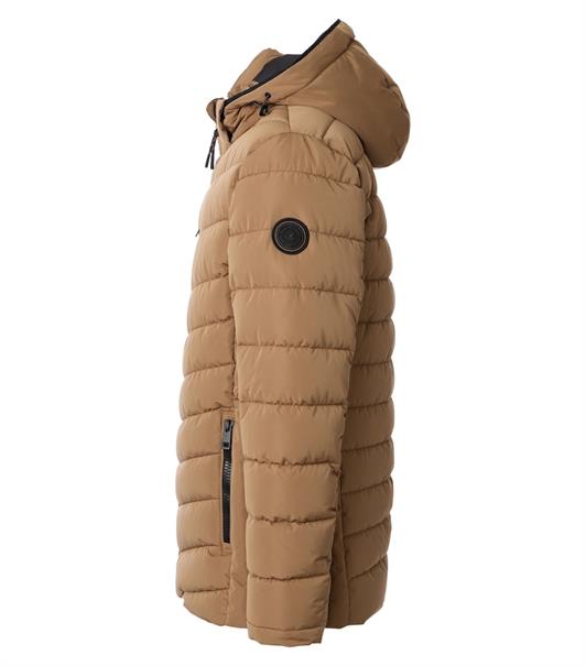 Steppjacke mit Kapuze braun