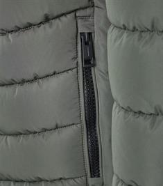 Steppjacke mit Kapuze grün