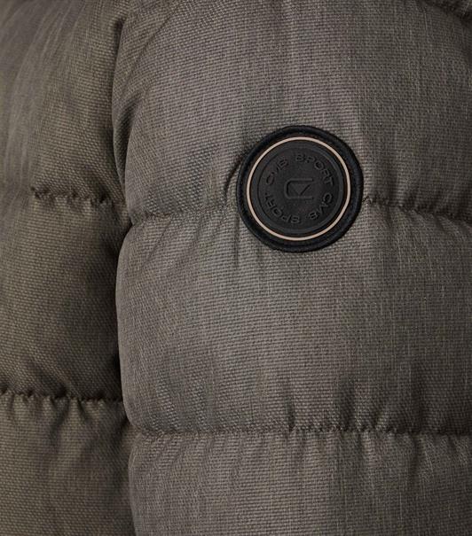 Steppjacke mit Kapuze grün