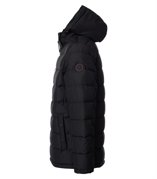 Steppjacke mit Kapuze schwarz