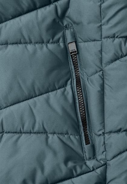Steppjacke mit Kapuze und Zipper mountain air blue