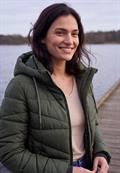 Steppjacke mit Kapuze und Zipper olive night