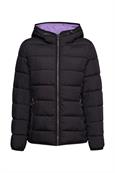 Steppjacke mit Kontrastfutter black