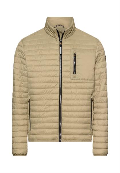 Steppjacke mit Stehkragen khaki