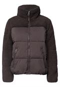 Steppjacke mit Teddy-Details charred brown