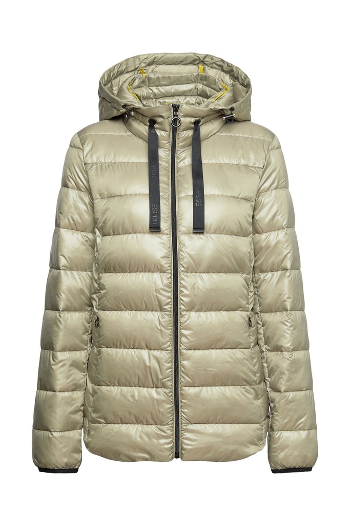 Esprit Damen Jacke 992ee1g318 Pale Khaki - mit kapuze