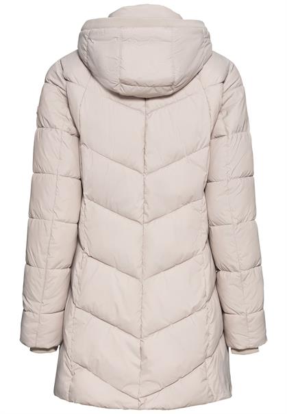 Steppmantel aus recyceltem Polyester almond