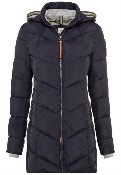 Steppmantel aus recyceltem Polyester night blue