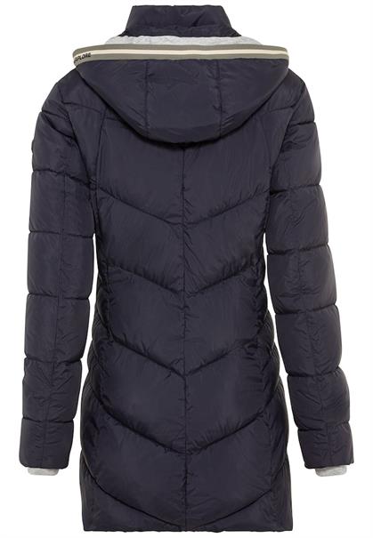 Steppmantel aus recyceltem Polyester night blue