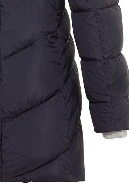 Steppmantel aus recyceltem Polyester night blue