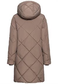 Steppmantel aus recyceltem Polyester walnut