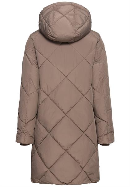 Steppmantel aus recyceltem Polyester walnut