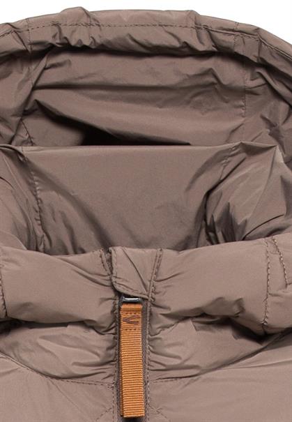 Steppmantel aus recyceltem Polyester walnut