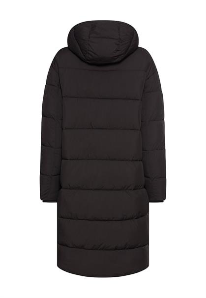 Steppmantel mit Kapuze black