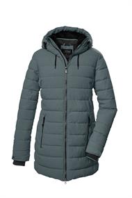 Steppparka mit Kapuze 00824 blaugrau