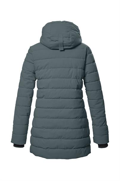Steppparka mit Kapuze 00824 blaugrau