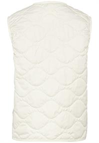 Steppweste aus recyceltem Polyester bone white