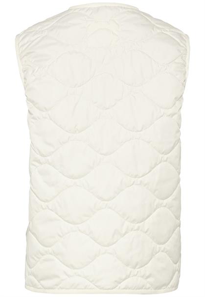 Steppweste aus recyceltem Polyester bone white