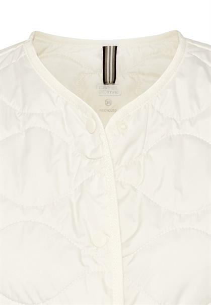Steppweste aus recyceltem Polyester bone white