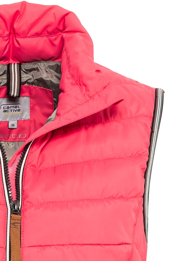 Polyester Camel Steppweste bequem online pink Weste Damen Active aus kaufen bei recyceltem