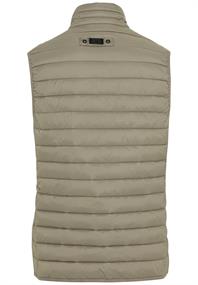 Steppweste mit horizontaler Steppung aus recyceltem Polyester khaki