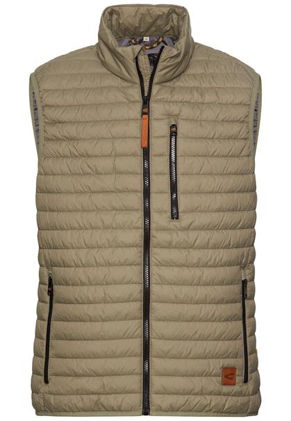 Steppweste mit Stehkragen khaki