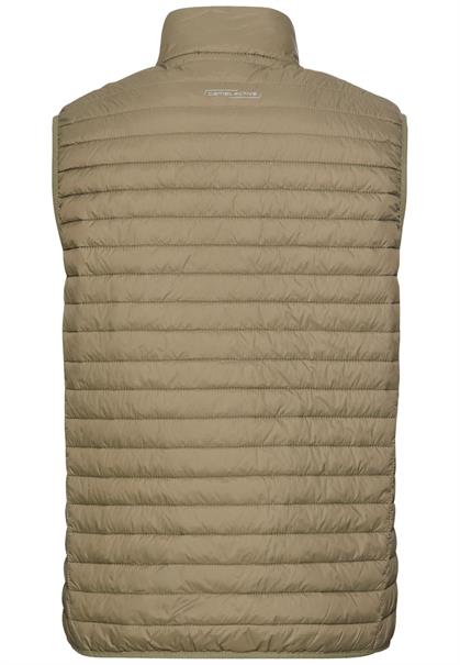 Steppweste mit Stehkragen khaki