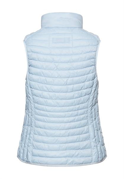 Steppweste mit zwei Wege Reißverschluss light blue