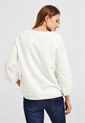 Stickerei Bluse mit 3/4 Arm vanilla white