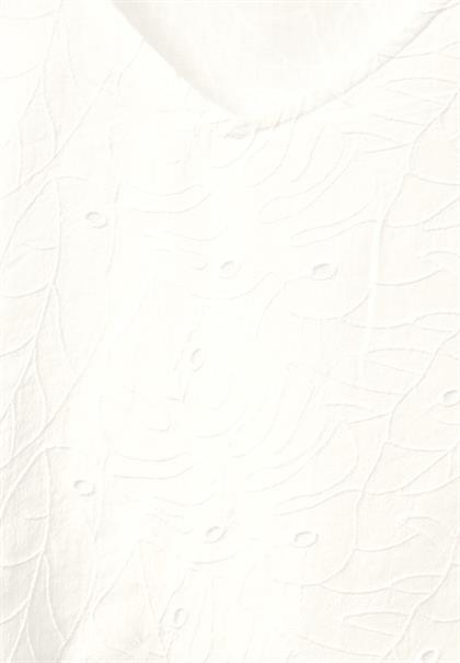 Stickerei Bluse mit 3/4 Arm vanilla white