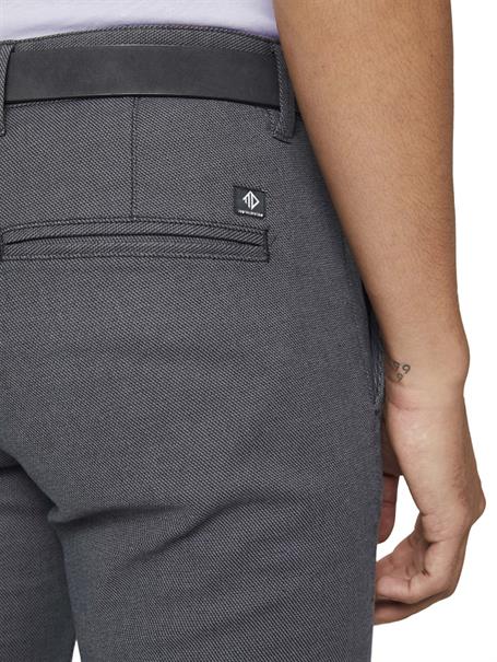 Straight Fit Chino Hose mit GÃ¼rtel anthra dobby yarn dye