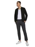 Straight Fit Chino Hose mit Gürtel grey brown check yarn dye