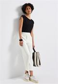 Straight Leg 7/8 Twill-Hose off white