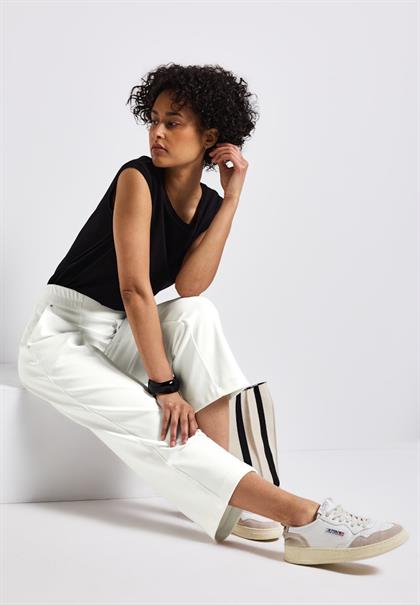 Straight Leg 7/8 Twill-Hose off white