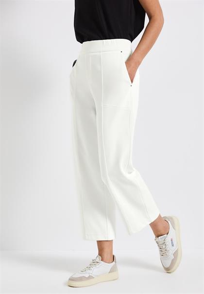 Straight Leg 7/8 Twill-Hose off white