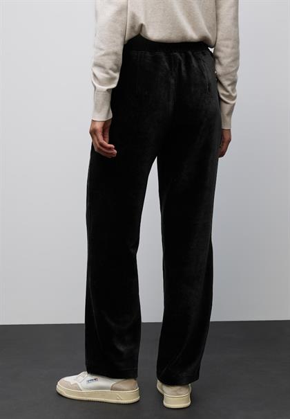 Straight Leg Cordhose black