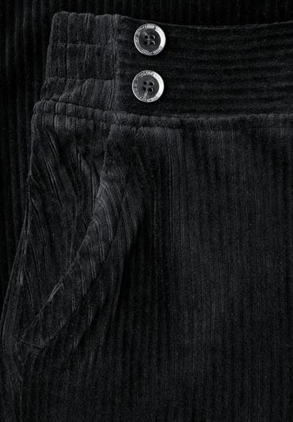 Straight Leg Cordhose black