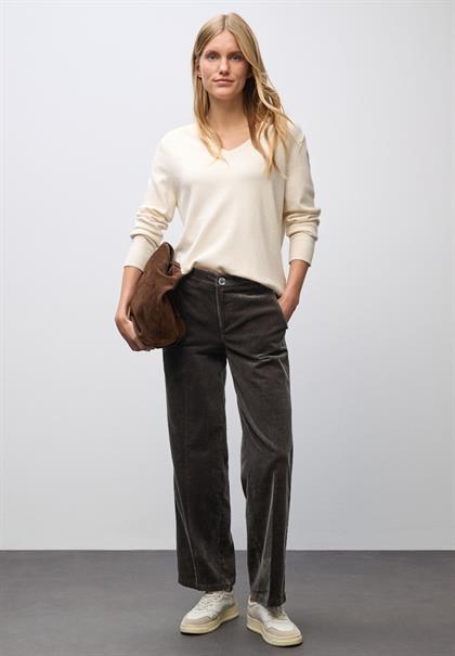 Straight Leg Cordhose darkest brown