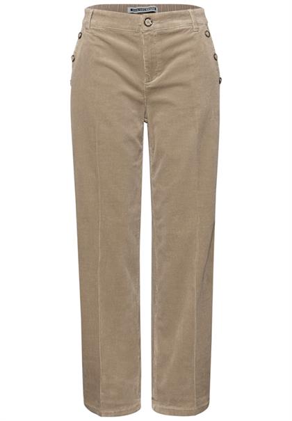 Straight Leg Cordhose flowing beige