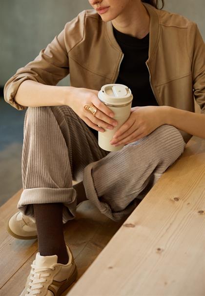 Straight Leg Cordhose tan brown