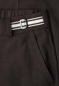 Straight Leg Hose mit Gürteldetails espresso brown