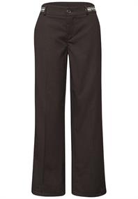 Straight Leg Hose mit Gürteldetails espresso brown