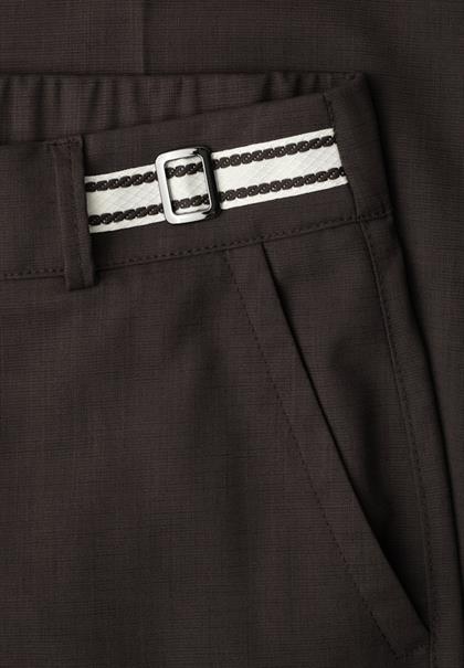 Straight Leg Hose mit Gürteldetails espresso brown