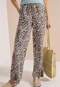 Straight Leg Hose mit Zebraprint brown cacao