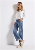 Straight Leg Jeans authentic mid blue washed