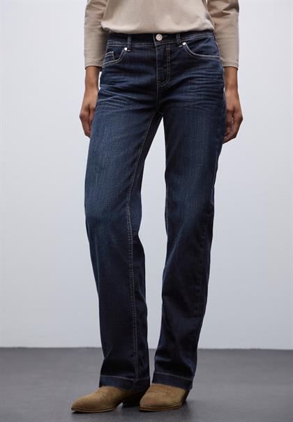 Straight Leg Jeans deep indigo washed
