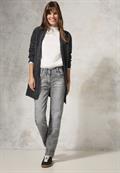 Straight Leg Jeans light grey stone wash